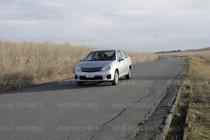 driving a car on the road