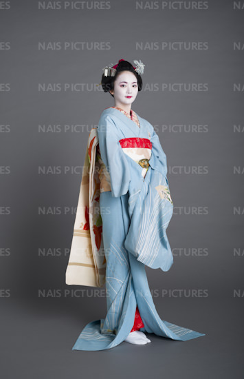 standing maiko stock photo